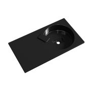 Умывальник, Раковина, накладной Status Fency Low 80 L Black