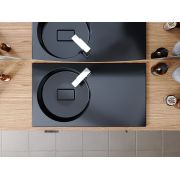 Умивальник, Раковина, накладний Status Fency Low 80 R Black