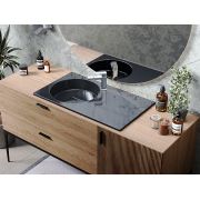 Умивальник, Раковина, накладний Status Fency Low 80 R Black