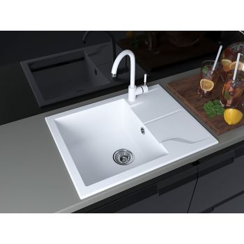 Гранитная кухонная мойка Lexona Granta 60 белая 277