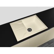 Гранитная кухонная мойка Lexona Granta 60 бежевая со смесителем