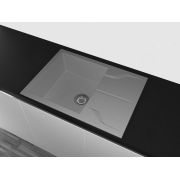 Гранитная кухонная мойка Lexona Granta 60 серая со смесителем