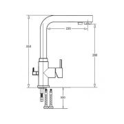 Кухонний змішувач для гранітної мийки CONTINENT DANTE i12 Авена