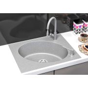 Гранітна кухонна мийка Lexona ANTIKA Compact сіра