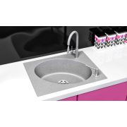 Гранітна кухонна мийка Lexona ANTIKA Compact сіра