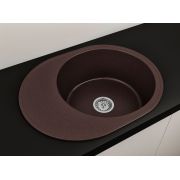 Гранитная кухонная мойка Lexona ARCA коричневая со смесителем