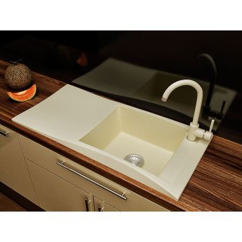 Гранітна кухонна мийка Lexona Aston Бежева 171