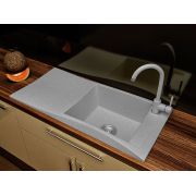 Гранітна кухонна мийка Lexona Aston Сіра