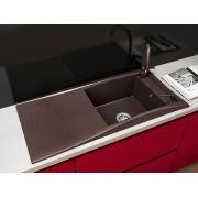 Гранітна кухонна мийка Lexona Aston Кориччнева