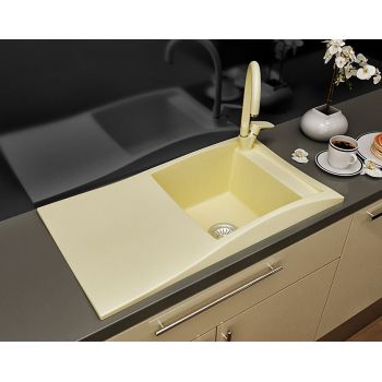 Гранітна кухонна мийка Lexona Aston Compact Бежева 177