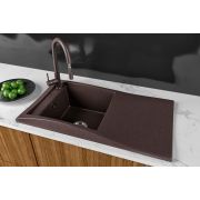 Гранітна кухонна мийка Lexona Aston Compact Коричнева
