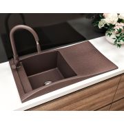 Гранітна кухонна мийка Lexona Aston Compact Коричнева