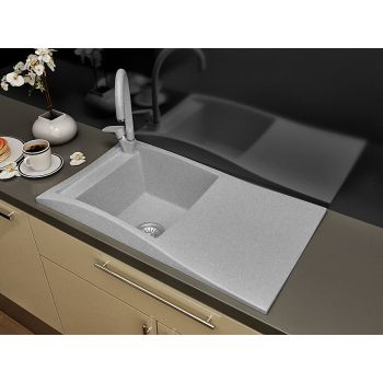 Гранітна кухонна мийка Lexona Aston Compact Сіра 178