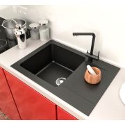 Гранітна кухонна мийка Lexona AURA чорна