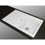 Гранітна кухонна мийка Lexona CANDY біла