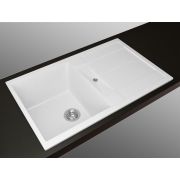 Гранітна кухонна мийка Lexona CANDY біла