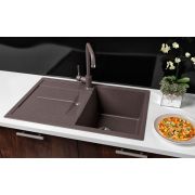 Гранитная кухонная мойка  Lexona CANDY коричневая