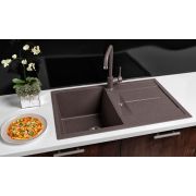 Гранитная кухонная мойка  Lexona CANDY коричневая