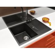 Гранітна кухонна мийка Lexona CANDY COMPACT чорна
