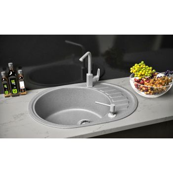 Гранітна кухонна мийка Lexona Dante сіра 017