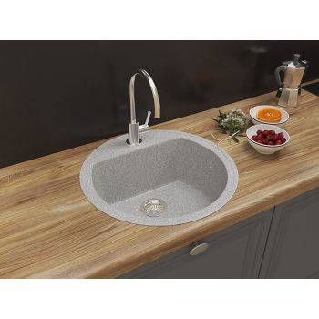 Гранітна кухонна мийка Lexona Ella сіра 029