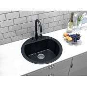 Гранітна кухонна мийка Lexona Ella чорна