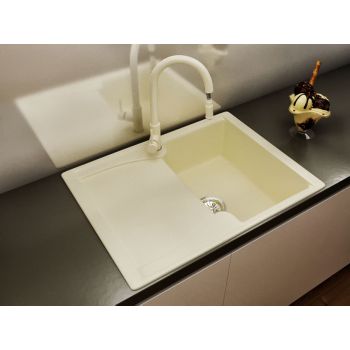 Гранітна кухонна мийка Lexona FABIANO бежева 094