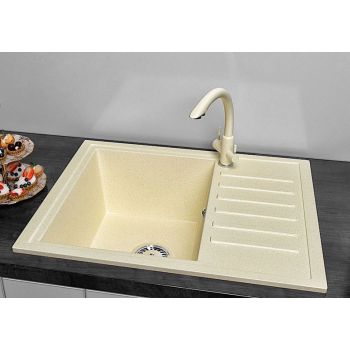 Гранітна кухонна мийка Lexona Galant бежева 009