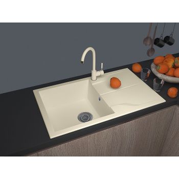 Гранитная кухонная мойка  Lexona Granta бежевая 224