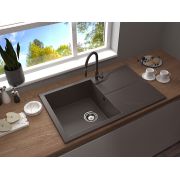 Гранитная кухонная мойка Lexona Granta коричневая
