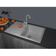 Гранітна кухонна мийка Lexona Granta сіра