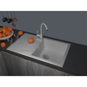 Гранитная кухонная мойка  Lexona Granta серая 225