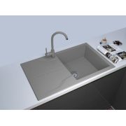 Гранітна кухонна мийка Lexona Granta сіра