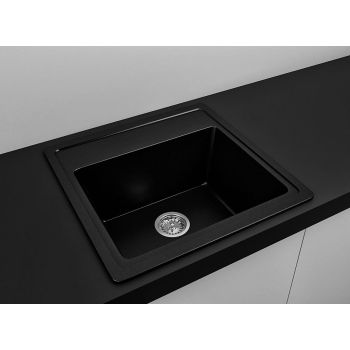 Гранитная кухонная мойка Lexona Isa черный 180