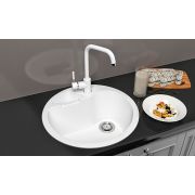 Гранітна кухонна мийка Lexona ISLAND біла