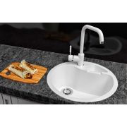 Гранітна кухонна мийка Lexona ISLAND біла