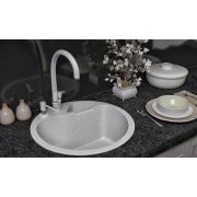 Гранітна кухонна мийка Lexona ISLAND сіра