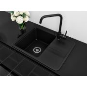 Гранітна кухонна мийка Lexona MINOLA чорна
