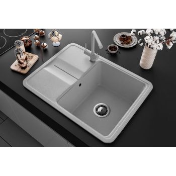 Гранітна кухонна мийка Lexona MINOLA Сіра 167