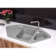 Кутова кухонна мийка Lexona MISTERI сіра