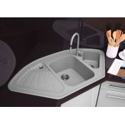 Кутова кухонна мийка Lexona MISTERI сіра