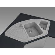 Кутова кухонна мийка Lexona MISTERI сіра