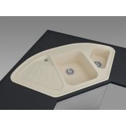 Кутова кухонна мийка Lexona MISTERI бежева