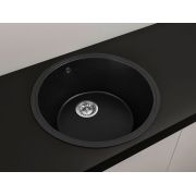 Гранитная кухонная мойка Lexona OLIVA черная