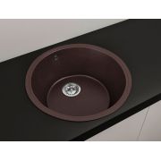 Гранитная кухонная мойка Lexona OLIVA коричневая