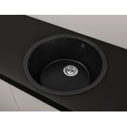 Гранитная кухонная мойка Lexona OLIVA черная