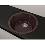 Гранитная кухонная мойка Lexona OLIVA коричневая