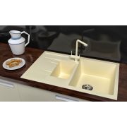 Гранітна кухонна мийка Lexona Omnia бежева