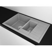 Гранітна кухонна мийка Lexona Omnia сіра