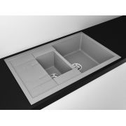 Гранітна кухонна мийка Lexona Omnia сіра